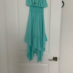 No Brand Boutique Strapless Handkerchief Cottom Dress. One Size.  NWT